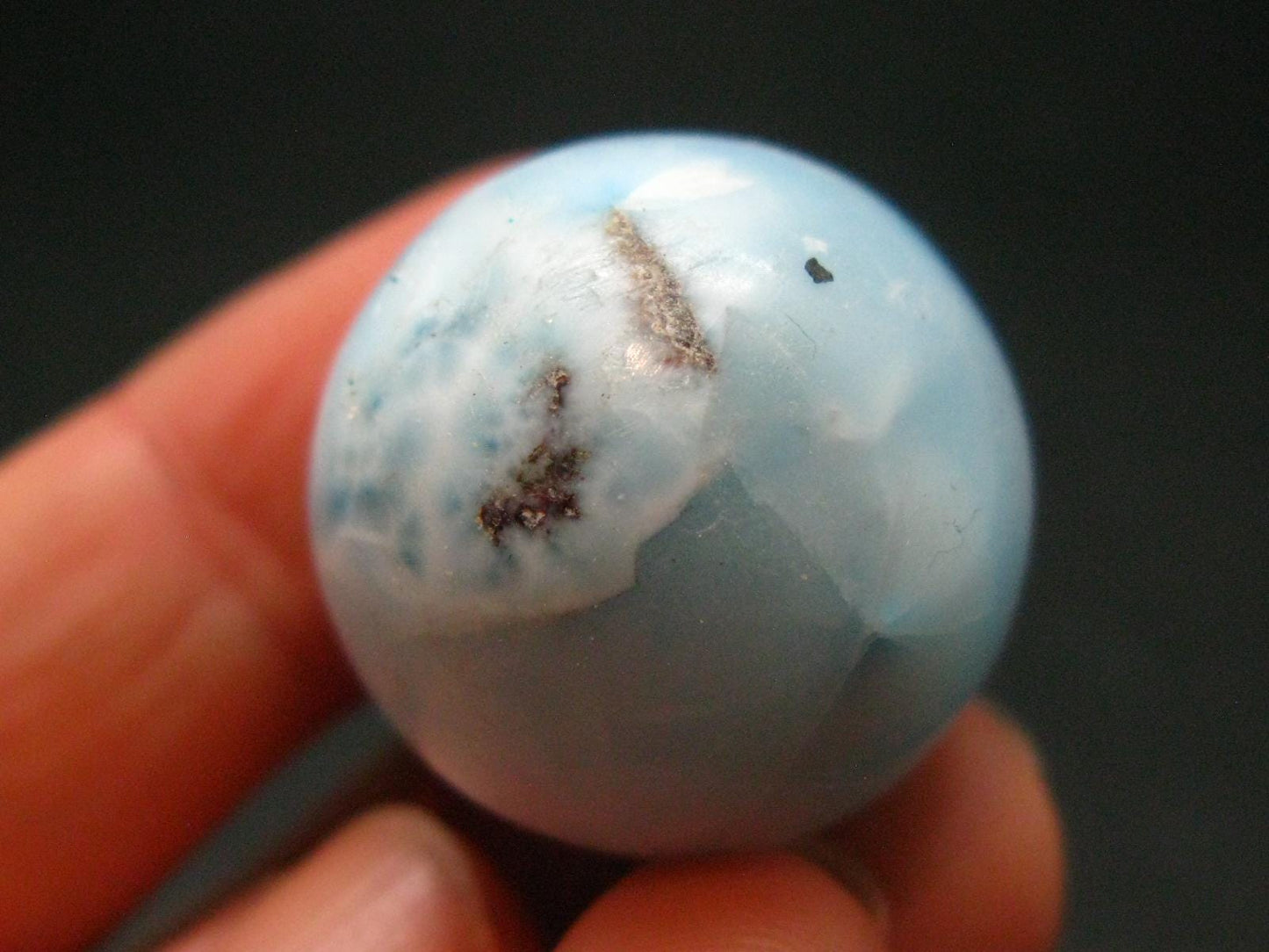 Larimar Sphere From Dominican Republic - 0.9" - 19.16 Grams