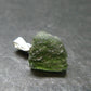 Moldavite Tektite Silver Pendant from Czech Republic - 0.7" - 0.92 Grams