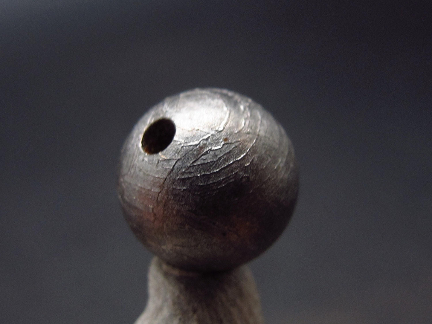 Muonionalusta Meteorite 8mm Round Bead from Sweden