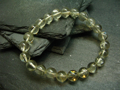 Bytownite Gold Labradorite Genuine Bracelet ~ 7 Inches ~ 8mm Round Beads