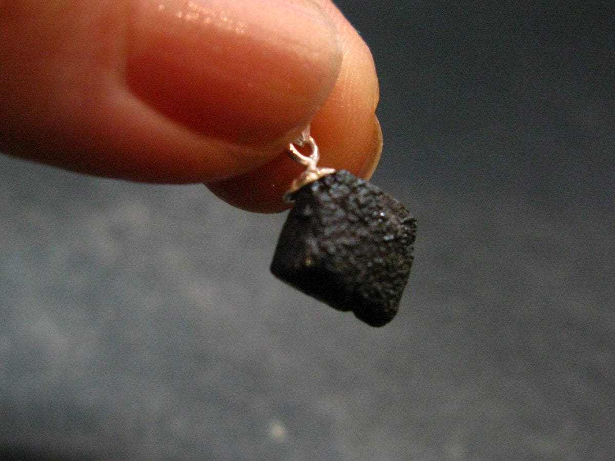Extremely Rare! Amazing Natural Terminated Brookite Crystal Silver Pendant From Arkansas - 0.6" - 1.22 Grams