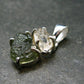 Moldavite & Herkimer Diamond Silver Pendant - 1.0" - 2.49 Grams