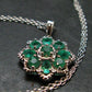 Emerald Silver Pendant W/Chain From Colombia - 3.86 Grams Total