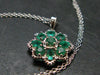 Emerald Silver Pendant W/Chain From Colombia - 3.86 Grams Total
