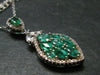 Emerald Silver Pendant W/Chain From Colombia - 3.85 Grams Total