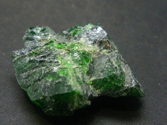 Gemmy Raw Natural Intense Forest Green Chrome Diopside Raw Piecet from Russia - 0.9"