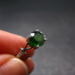 Modern Style Design!! Natural Faceted Intense Forest Green Chrome Diopside 925 Sterling Silver Ring - 1.90 Grams - Size 7.25