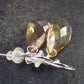 Stunning Natural Faceted Drop Shape Ametrine Crystal Silver Earrings - 1.2" - 2.69 Grams
