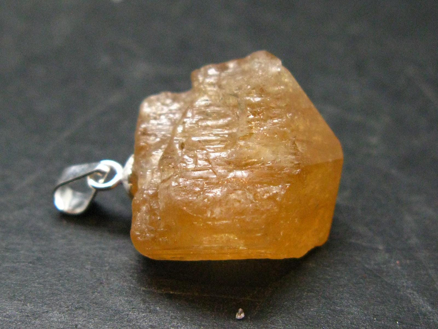 Imperial Topaz Crystal Pendant From Brazil - 0.9" - 5.76 Grams