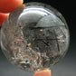 Fine Black Tourmaline In Quartz Sphere From Brazil - 1.9"