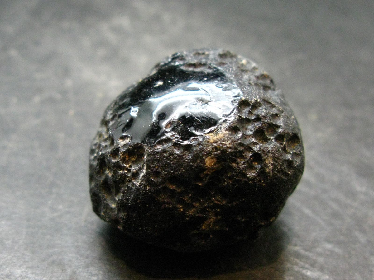 Rare Large Black Tibetan Tektite Raw Piece from Tibet - 1.4" - 42.28 Grams