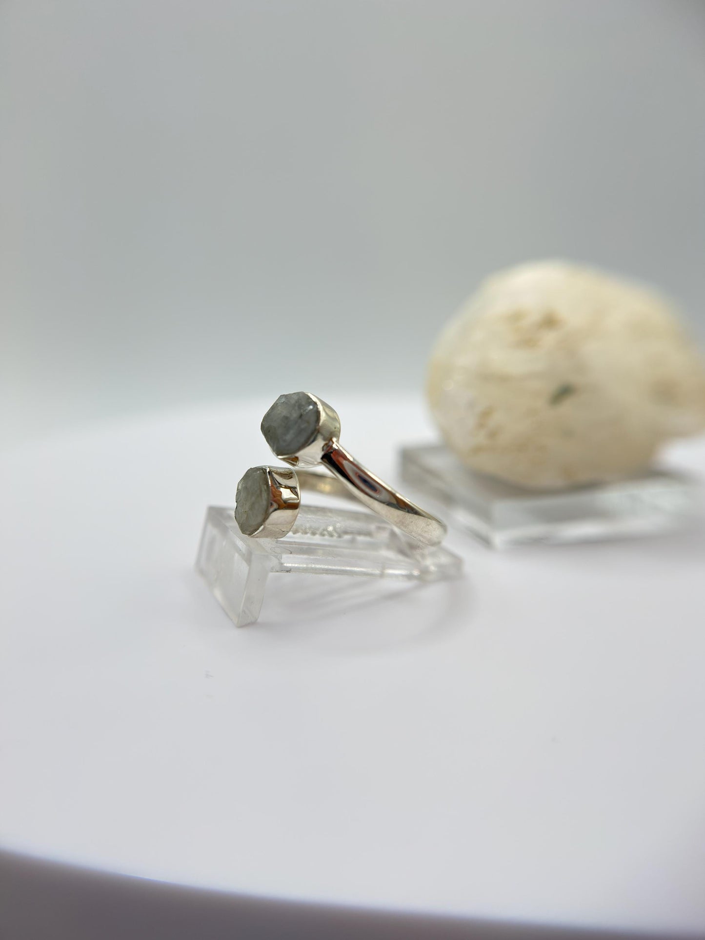 Natural Phenakite (Phenacite) Crystal Ring in Sterling Silver - Size 7