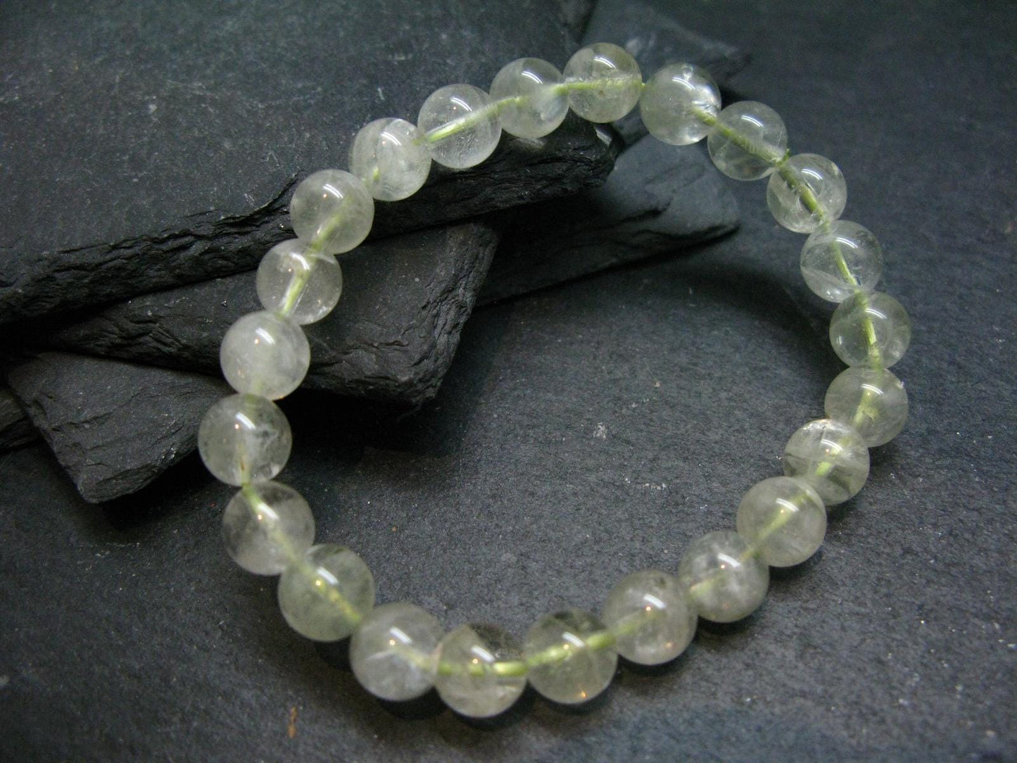 Sanidine Gold Labradorite Genuine Bracelet ~ 7 Inches ~ 8mm Round Beads
