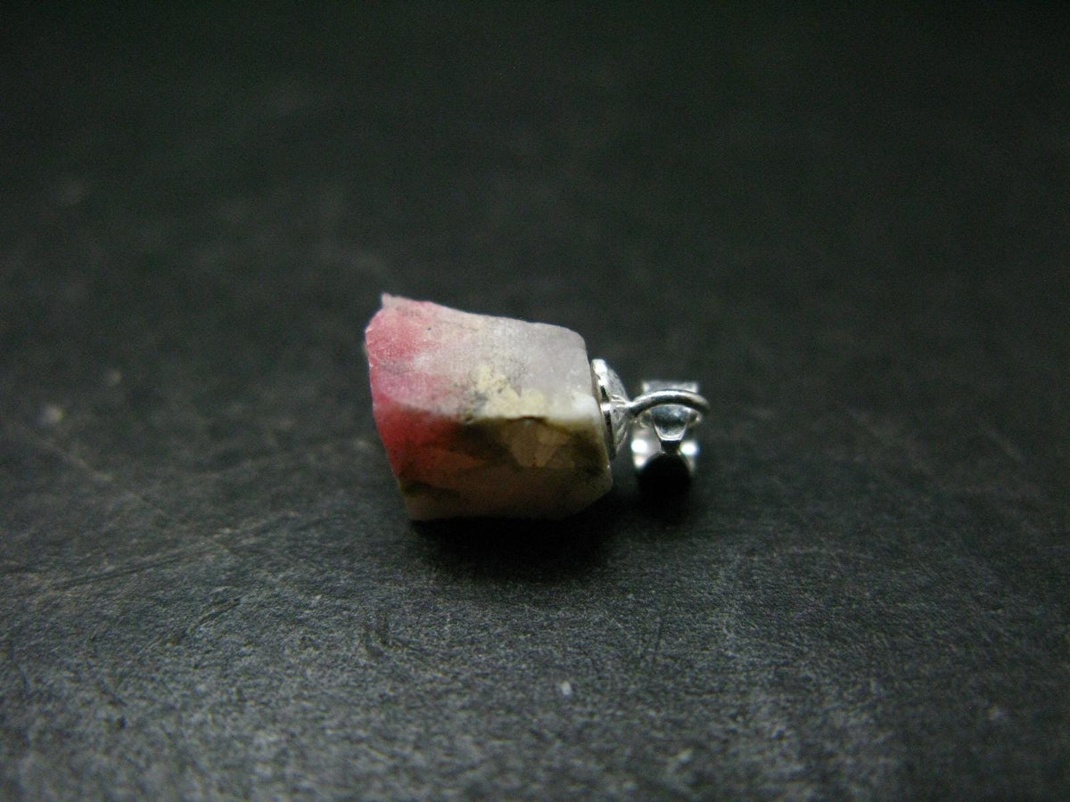 Rare Pink Tugtupite Sterling Silver Pendant From Greenland - 0.6" - 0.81 Grams