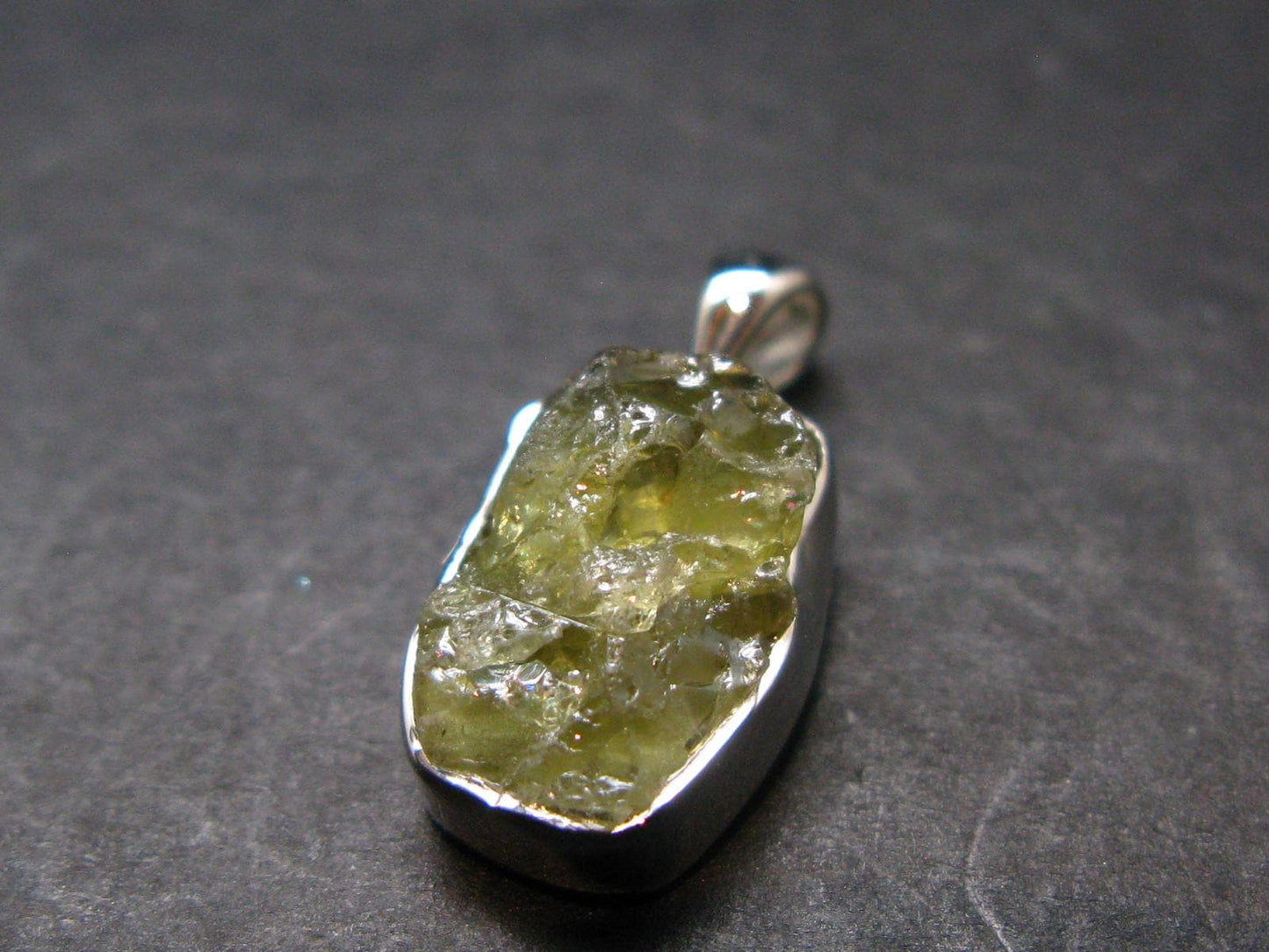 Chrysoberyl Crystal Silver Pendant From Brazil - 1.52 Grams