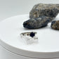 Blue Sapphire Solitaire Ring: Sterling Silver September Birthstone, Size 7