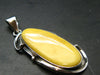 Natural Baltic Amber 925 Silver Pendant - 2.4"