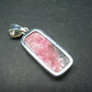 Vivid Juice Carmine Red Gem Rhodonite Silver Pendant From Brazil - 1.6" - 8.55 Grams