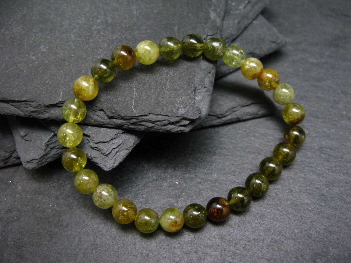 Vesuvianite Idocrase Genuine Bracelet ~ 7 Inches ~ 6mm Round Beads