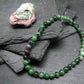Ruby in Zoisite Genuine Bracelet ~ 7 Inches ~ 4mm Round Beads