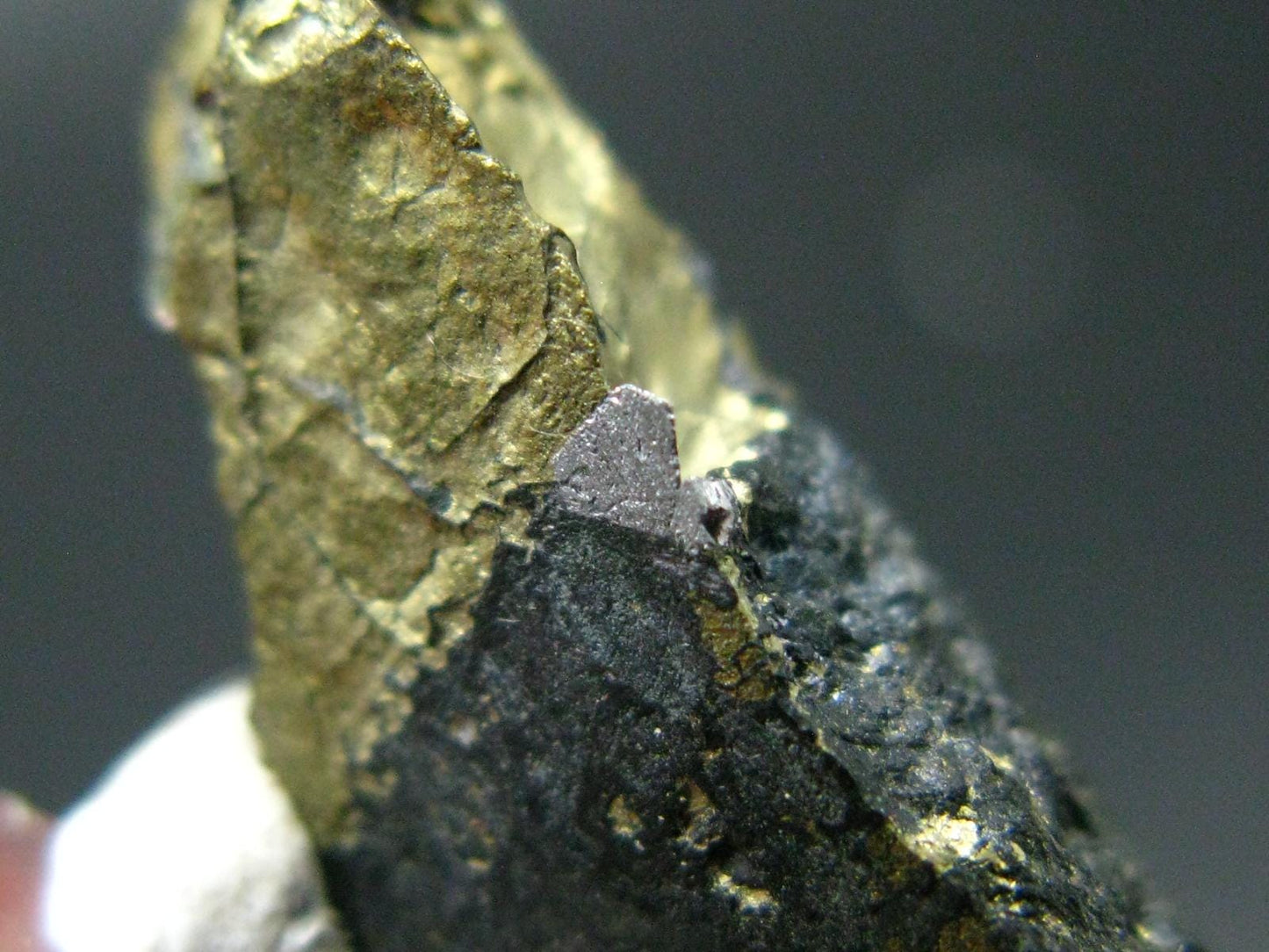 Sperrylite Crystal On Matrix From Russia - 0.7" - 1mm Crystal