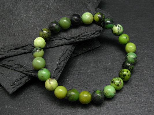 Chrysoprase Genuine Bracelet ~ 7 Inches ~ 8mm Round Beads