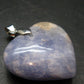 Rare Raw Hackmanite Silver Heart Pendant from Afghanistan - 1.6" - 13.51 Grams