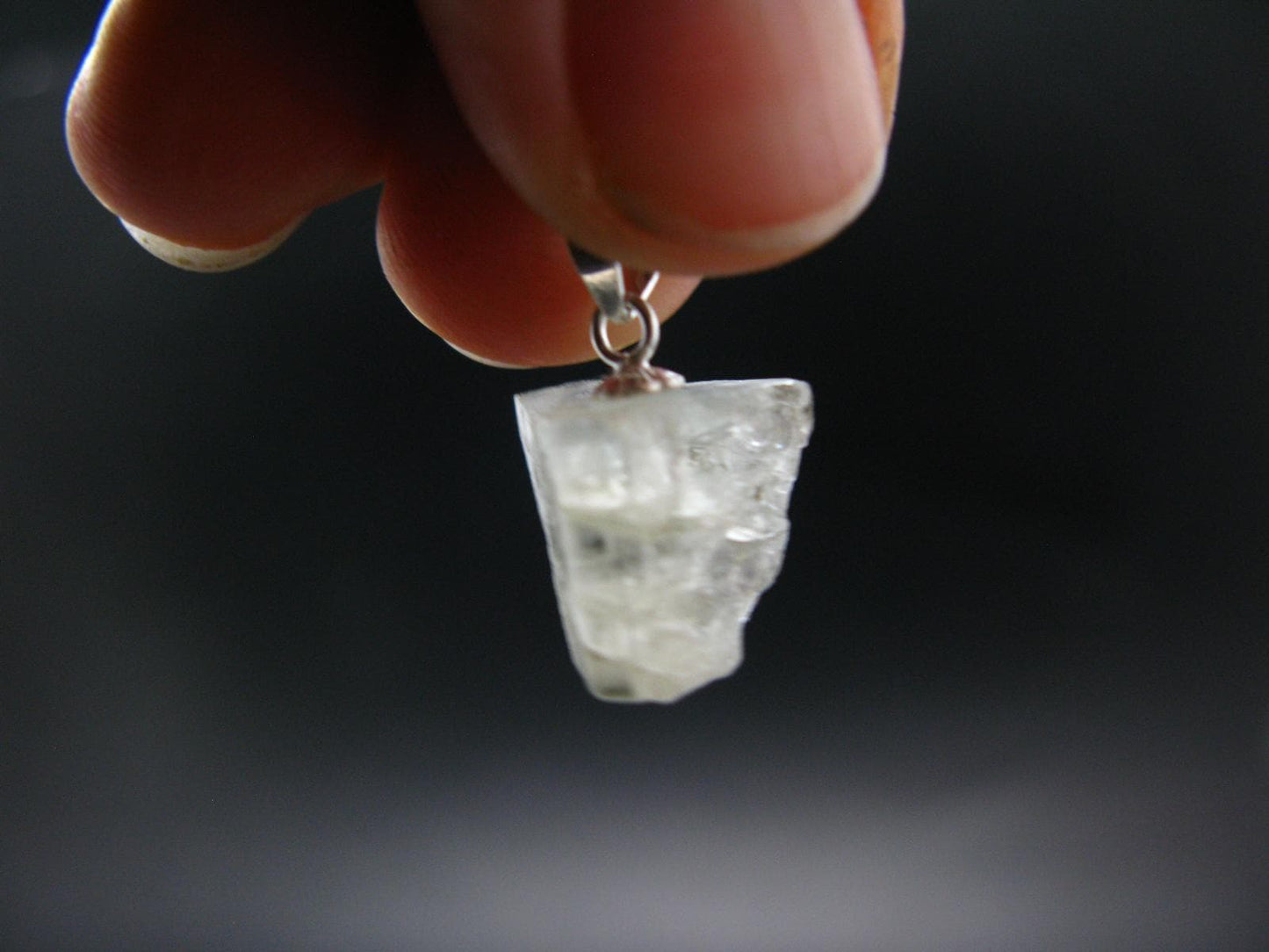 Phenakite Phenacite Crystal Silver Pendant From Russia - 0.7" - 1.72 Grams