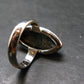 Real!! Very Rare Nuumite Nuummite Sterling Silver Ring from Greenland - 6.27 Grams - Size 7
