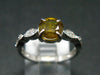Gem Vesuvianite Idocrase Silver Ring From Canada - 1.10 Carats - Size 6