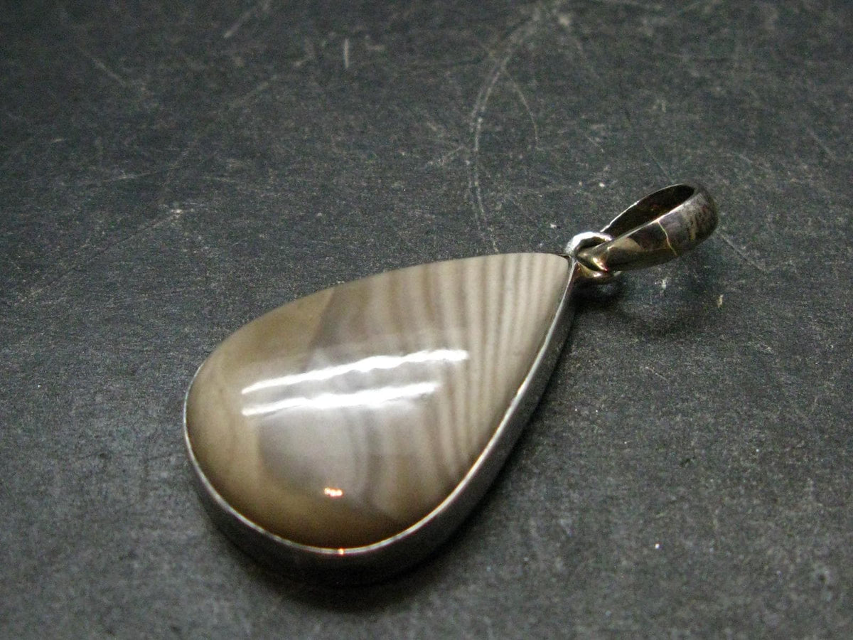 Rare Flint Silver Pendant from Poland - 1.6" - 6.32 Grams