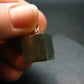 Perfect Pyrite Cube Silver Pendant from Spain - 0.8"