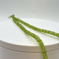 Peridot Rondelle Beaded Necklace | Sterling Silver, August Birthstone