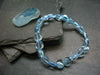 Blue Topaz Genuine Bracelet ~ 7 Inches ~ 10mm Heart Beads