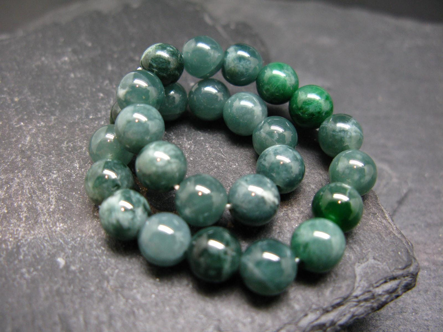 Guatemala Jade Jadeite Genuine Bracelet ~ 7 Inches ~ 7mm Round Beads