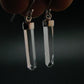 Lemurian Quartz Seed Crystal Silver Earrings From Brazil - 1.6"
