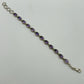 Amethyst Bracelet – Oval Faceted Gemstones – Elegant Crystal Jewelry - 13.99 Grams