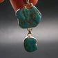 Turquoise Silver Pendant - 2.3" - 10.09 Grams