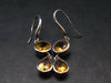 Faceted Golden Yellow Citrine 925 Sterling Silver Drop Earrings - 1.8"