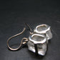 Clear Petalite Crystal Silver Earrings from Brazil - 1.0" - 7.61 Grams