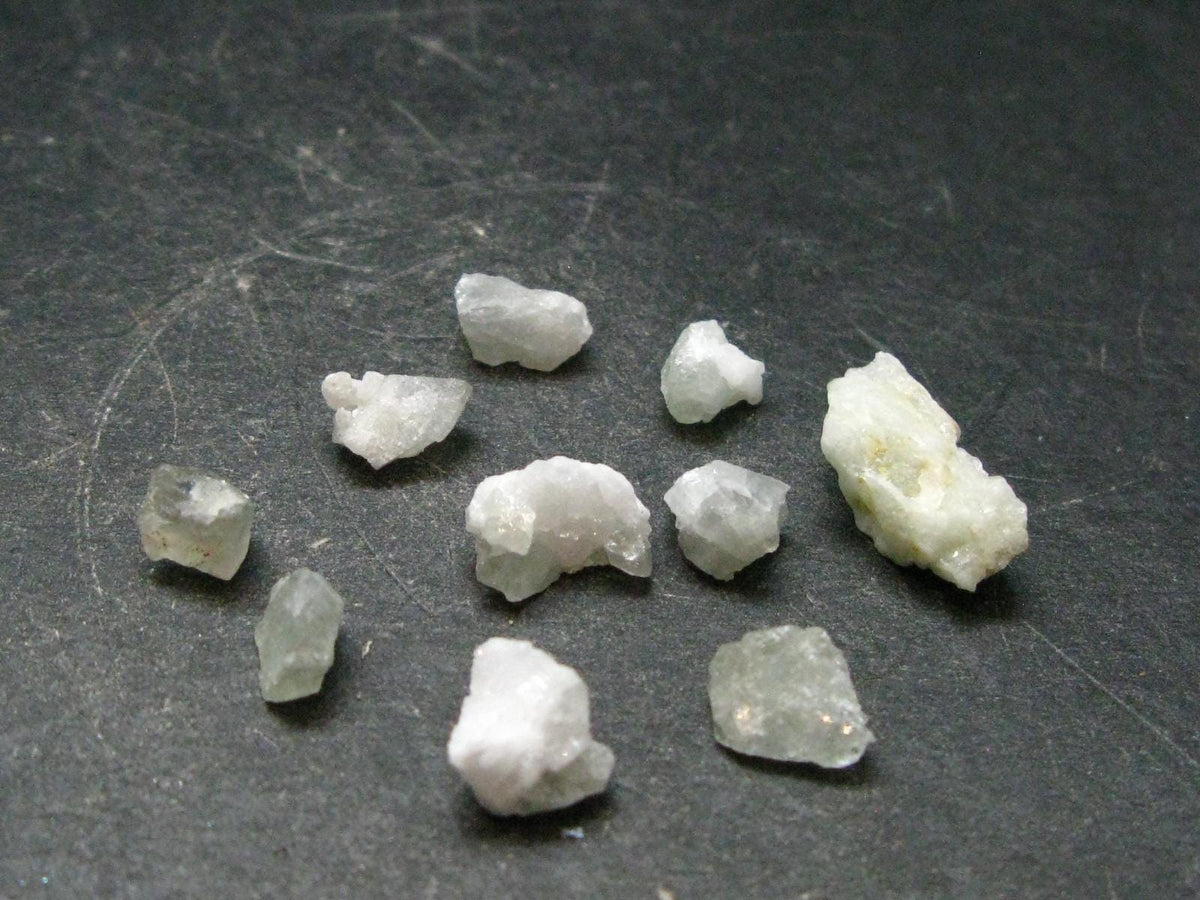 Lot of 10 Green Herderite Crystals From Pakistan - 3.23 Grams