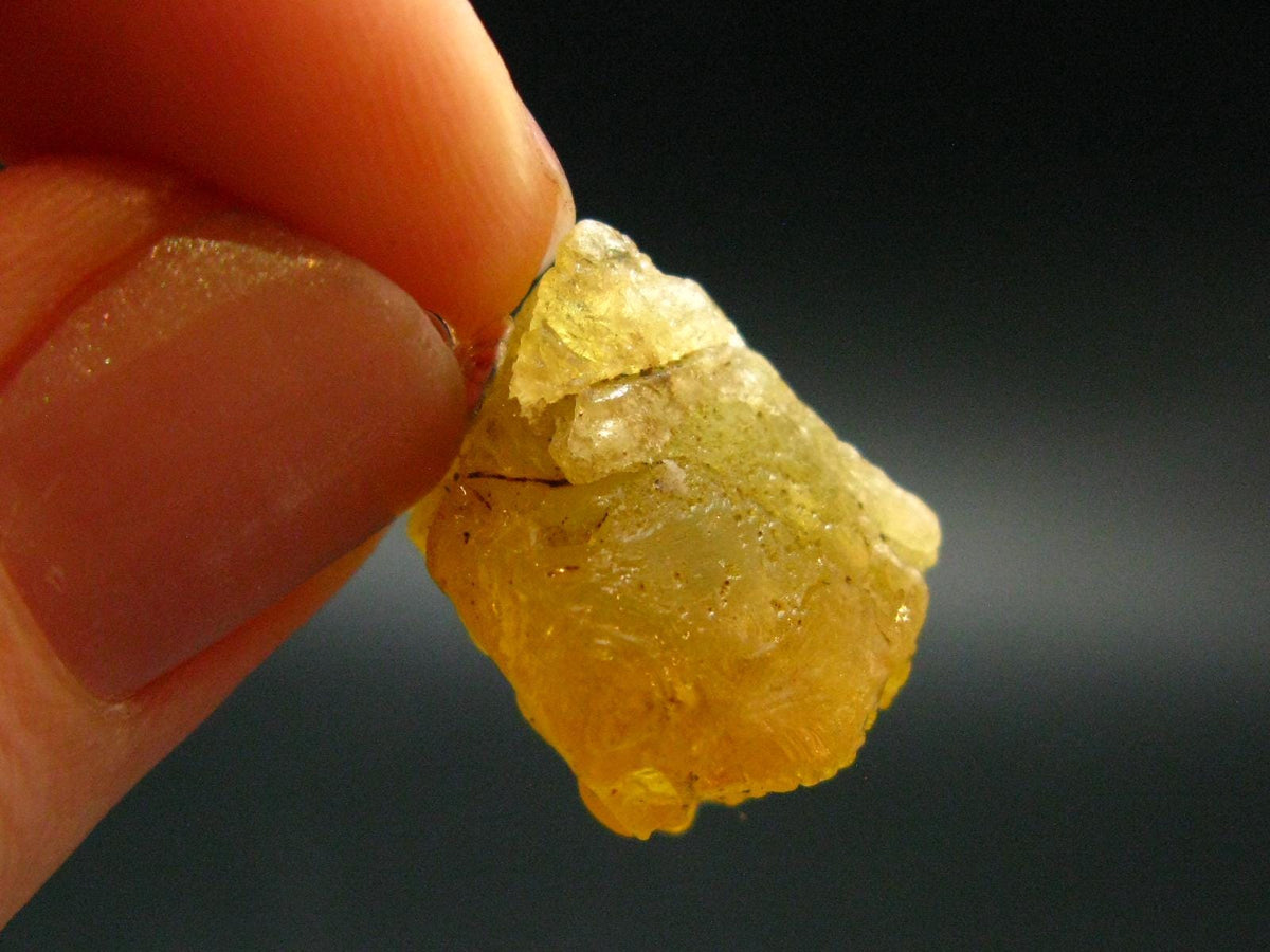 Heliodor (Yellow Beryl) Crystal Silver Pendant From Brazil - 0.9" - 3.61 Grams