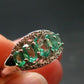 Emerald Faceted Silver Ring from Colombia - 3.23 Grams Total - Size 7