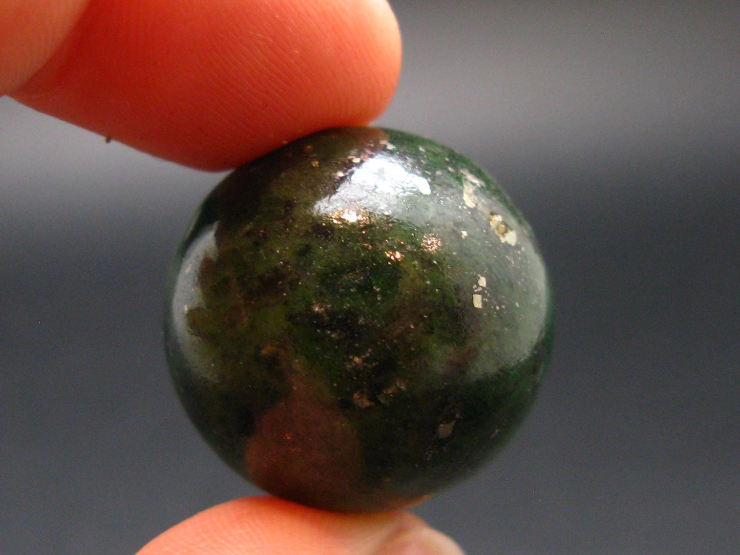 Gem Tsavorite Garnet Sphere Ball From Tanzania - 18.64 Grams - 0.8"