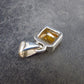 Imperial Topaz Crystal Silver Pendant from Brazil - 0.7" - 1.78 Grams