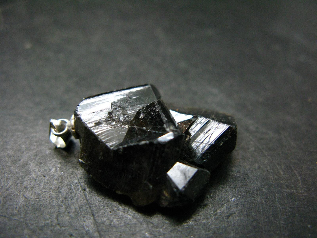 Cassiterite Silver Pendant From Bolivia - 1.3" - 12.26 Grams
