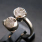 Gray Herderite Silver Ring from Africa - Size 5 - 2.10 Grams