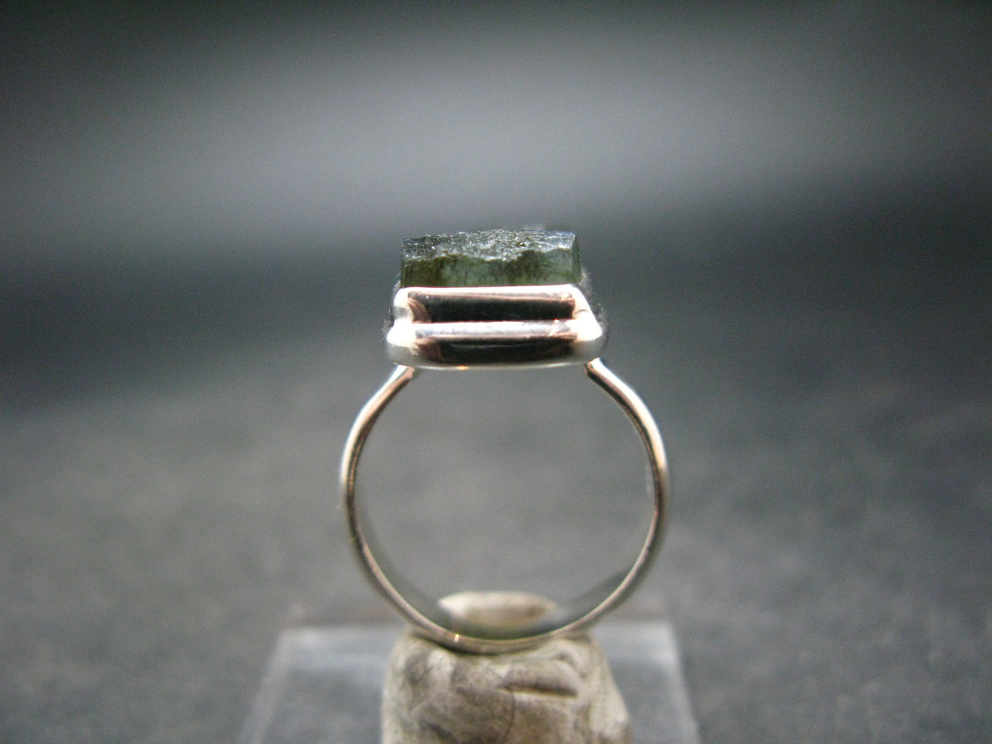 Labradorite Peacock Blue Silver Ring From Madagascar - 6.4 Grams - Size 7