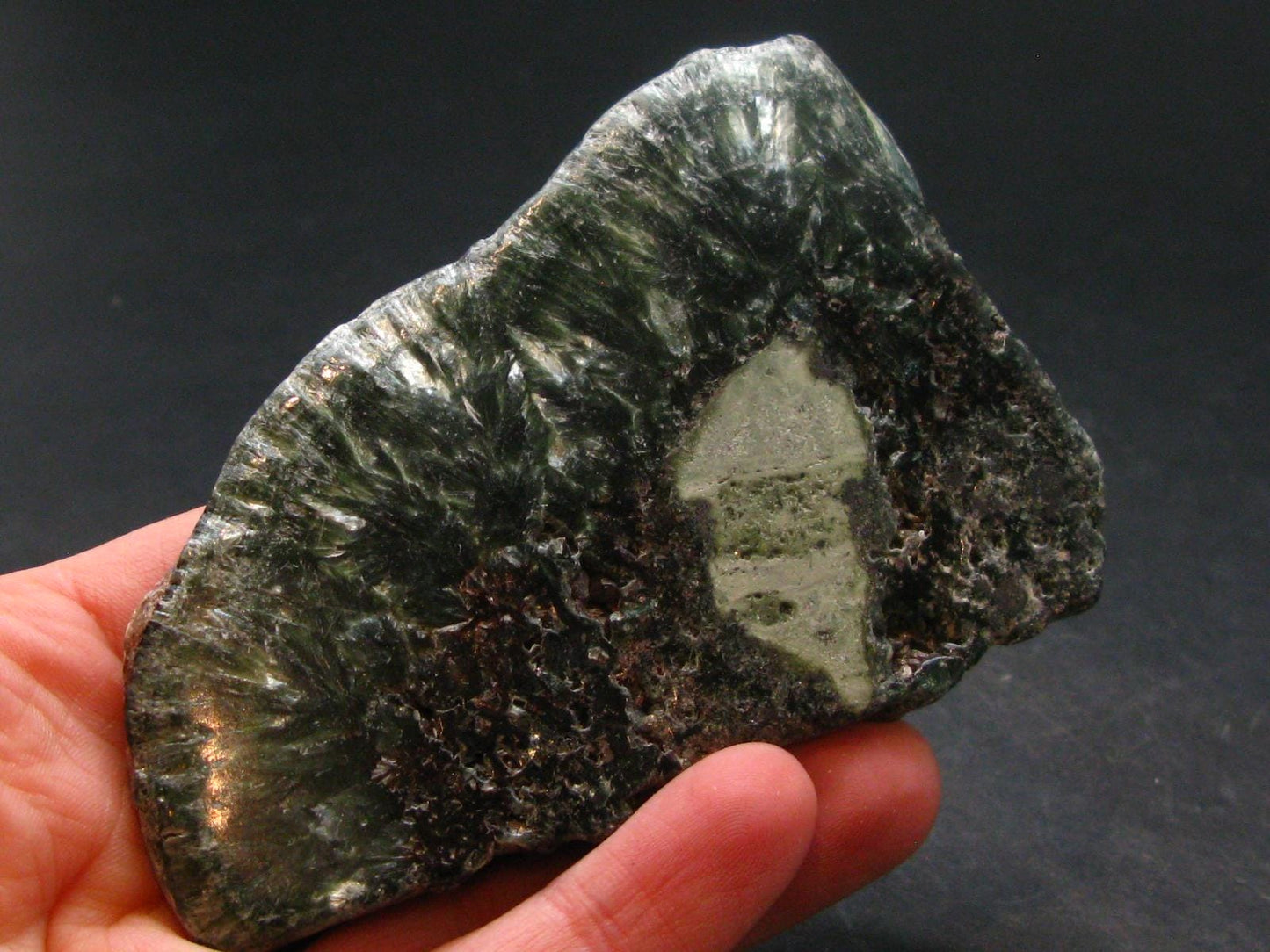 Nice Polished Seraphinite Clinochlore Stalactite Slab From Russia - 3.3" - 74.89 Grams