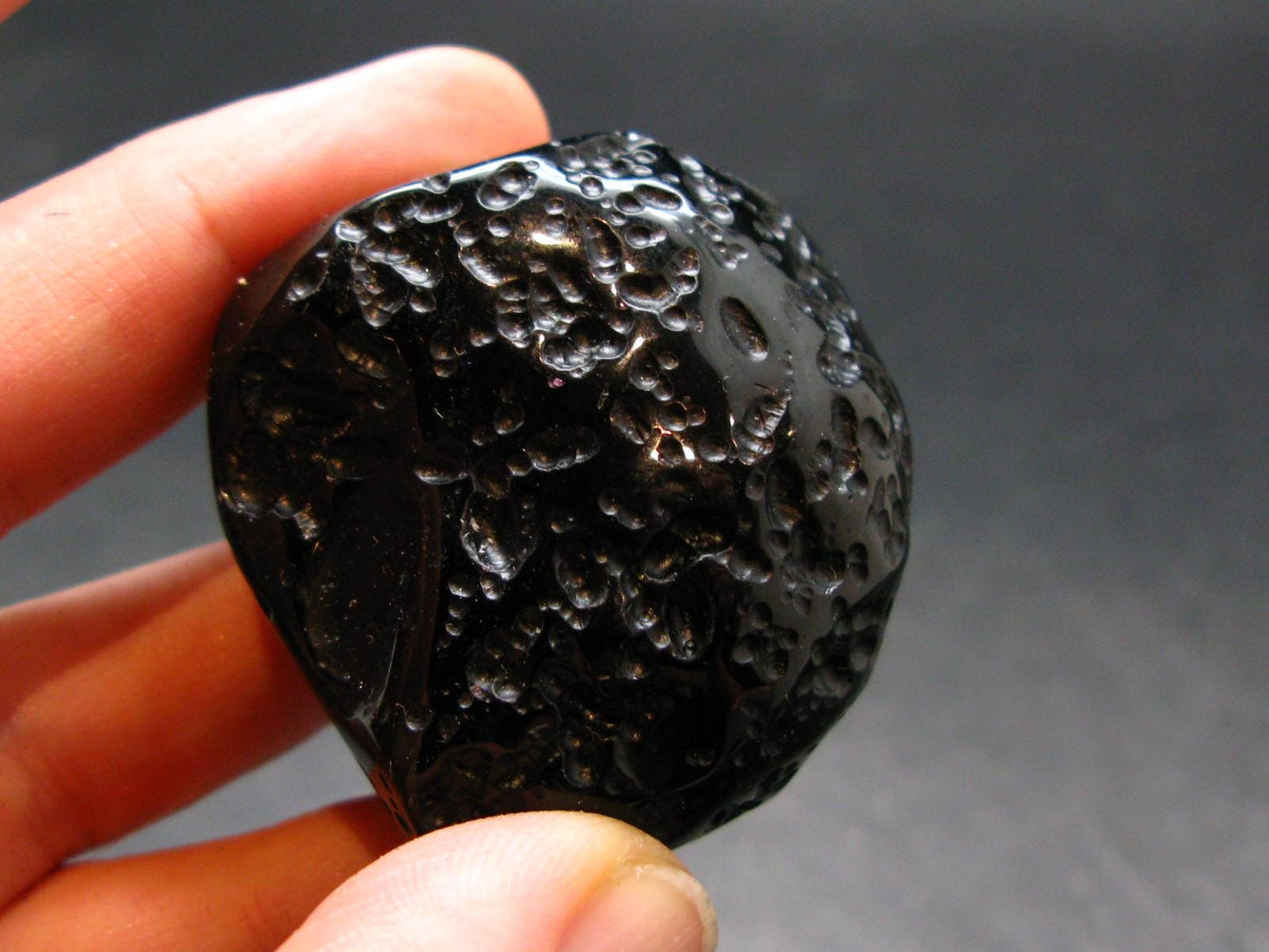 Rare Large Black Tibetan Tektite Raw Piece from Tibet - 1.5" - 53.43 Grams